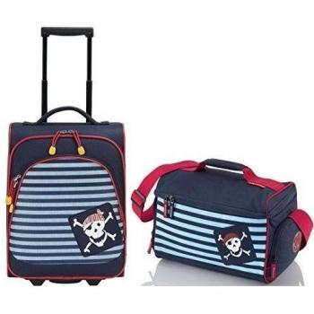 Youngster Travelite - Juego de maleta infantil y bolsa de viaje, 43 x 31 x 18 cm, diseño de pirata