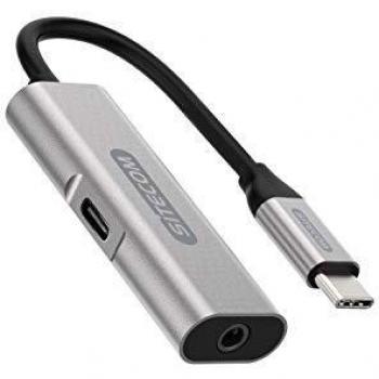 Sitecom CN-396 - Adaptador USB-C a AUX de Audio de 3,5 mm con USB-C Power Delivery para Smartphone, Tablet, MacBook, Chromebook y Otros Dispositivos USB Tipo C