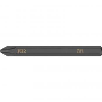 Punta Phillips Wera 851 S PH 2 x 70 mm - 1/4 pulgada, longitud de 70 mm, incluye 5 unidades