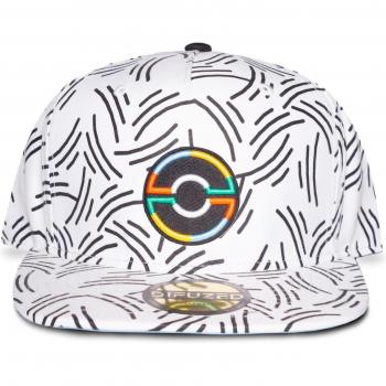 Gorra Pokemon Snapback Pokeball Blanco con diseño de la icónica pokebola