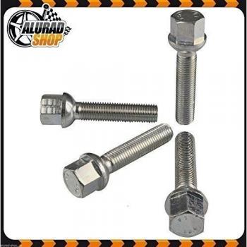 Rueda de 10 tornillos de rueda pernos Plata galvanizado bola cintura R13 M14 x 1,5 Cuerpo en diferentes longitudes.
