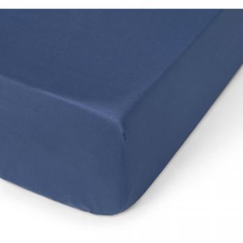 Sábana Bajera de Algodón Orgánico Azul 150x200 - Fácil Planchado