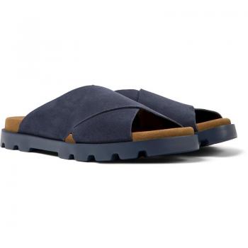 CAMPER Brutus Sandal - Men's Suede Sandals - Blue, Size 44 (10.5)