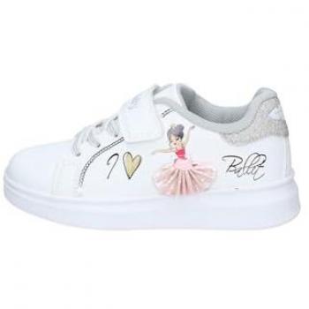 Zapatillas Lelly Kelly Deportivas Niña Blanco Fucsia con Faldas Intercambiables Modelo Lkaa-2280, Talla 35, Diseño Bianco/Argento Mille Stelle