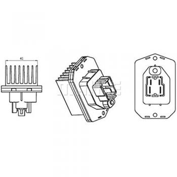 Regulador de ventilador habitáculo MAHLE ORIGINAL ABR 76 000S para LAND ROVER Range Rover y Discovery, incluye resistencia