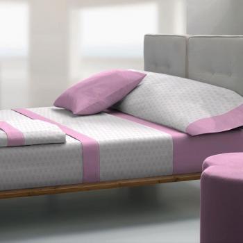 Tolrà T0940 - Juego de sabanas 3 piezas de franela 100% algodón para cama de 90, color rosa