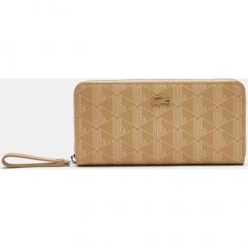 Billetera Lacoste de mujer con estampado y cremallera