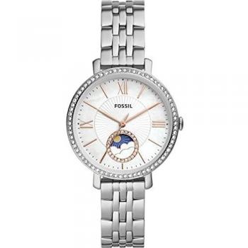Reloj Fossil Jacqueline ES5164 para Mujer, Analógico, Correa de Cuero Negro