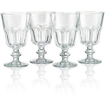 Artland Juego de 4 Pearl Ridge copas, claro, juego de 4