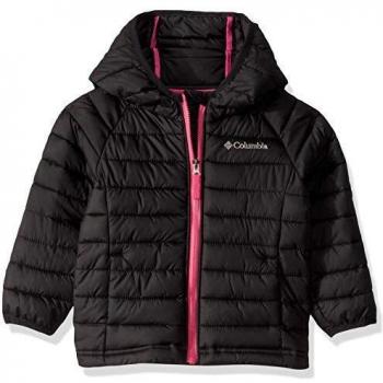Columbia Powder Lite Chaqueta De Plumón con Capucha, Niñas, Negro