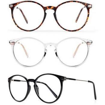 3 Gafas Anti Luz Azul Mujer Hombre - Baytion Gafas Filtro Azul Para Computadora Para PC y TV Con Marco TR90 Protección 100% UV, Sin Receta y Ati Fatiga Visual