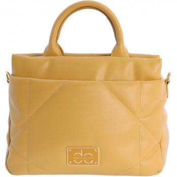 Bolso de mano Don Algodón Desiré amarillo con cremallera