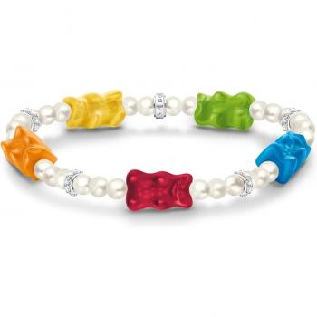 Thomas Sabo Sterling Silver Colorful HARIBO Bear Pearl Bracelet