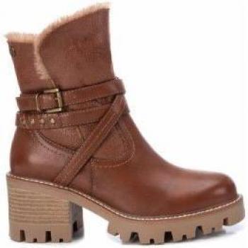 Refresh Botines para Mujer 170371 Marrón con Tacón de 7cm y Cierre de Cremallera