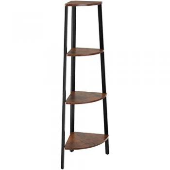 Estantería Newbridge 34 x 34 x 125 cm - Bonita estantería de cuatro estantes con tableros estables de aglomerado efecto madera y recubrimiento protector de melamina, sólida estructura de acero con
