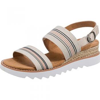 Sandalias de Cuña para Mujer Skechers BOBS Desert Kiss Hi Beige 113863