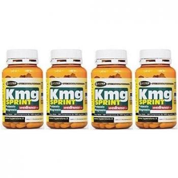 KMG Sprint 4 piezas (100 comprimidos - 140 gr) para un total de 400 comprimidos - 560 g de suplemento de magnesio y potasio. Útil para combatir la fatiga y falta de energía. Gran energía. Encuentre su vitalidad. Las deficiencias de magnesio puede condu