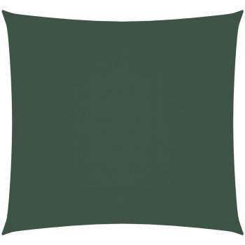 Toldo de vela cuadrado tela Oxford verde oscuro 2,5x2,5 m
