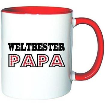 Mister Merchandise Pote del café Taza Weltbester Papa Vater Vate Dad jarra té copa muchos colores