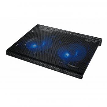 Trust Azul Cooling Pad with 2 Illuminated Fans, Fits Up to 17.3-inch - Black