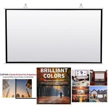Pantalla de proyector portátil HD de 60 pulgadas, plegable y antiarrugas para cine en casa