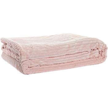 Manta DKD Home Decor 150 x 200 x 2 cm Rosa Escandinavo
