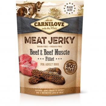 Carnilove Snack para Perros Jerky de Ternera y Filete de Res 100g