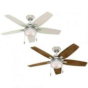 Hunter 117 cm | 46” Ventilador de Techo Arcot Blanco Fresco con Kit de Luz y Cadena, 50647