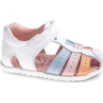 Sandalias para Niña Pablosky Modelo 037707 Color Blanco con Cierre de Velcro - Cómodas