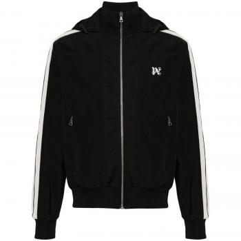 Palm Angels Men's Monogram Track Jacket - Black, Size Small, PMEA267R24FAB001