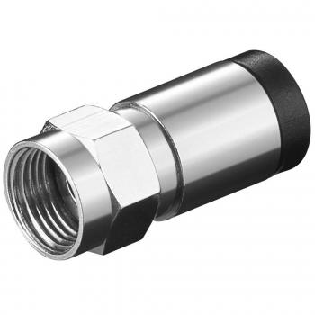 Conector F Macho RG6 de Compresión 6,8mm para Dieléctrico 4,9mm