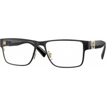 Versace VE1274 1436 Men's Square Black Eyeglasses