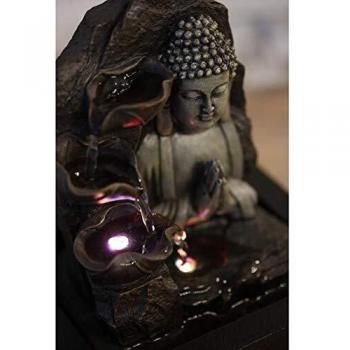 Zen'Light SPIRITUALITE - Fuente de polirresina de Color marrón Oscuro, 21 x 21 x 26 cm.
