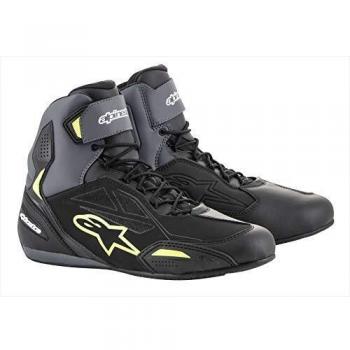 Alpinestars Faster-3 Drystar Motorcycle Shoes - Black/Grey/Neon Yellow