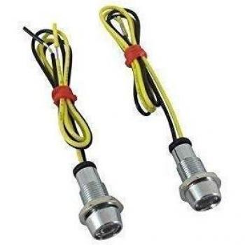 Moto Pequeño Micro Indicadores LED + Tablero Pantalla Idiot Luces - Cromo - Luz Ámbar
