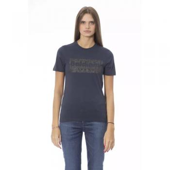 Baldinini Trend Blue Cotton Top & T-Shirt - L