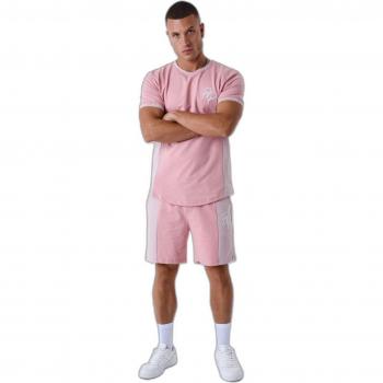 Project X Paris Two-Tone Shorts in Sugared Almond Pink for Men