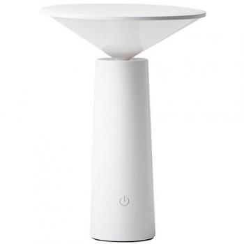 Lámpara de Mesa Moderna Levira de Hierro Blanco para Interiores y Exteriores