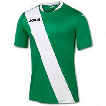 Joma 100158.452 - Camiseta de equipación de manga corta para hombre, color verde / blanco, talla XL