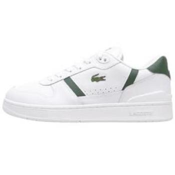 Lacoste T-Clip Hombre Zapatillas Deportivas Planas - Blanco - Talla: 40 - Piel