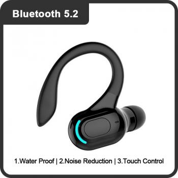 Auriculares Inalámbricos Bluetooth 5.2 con Micrófono, Miniauriculares Manos Libres, 24 Horas de Autonomía para iPhone y Xiaomi
