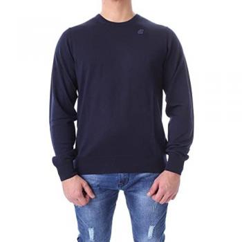 K-WAY Men's Blue Round-neck Knitwear - Size: L
