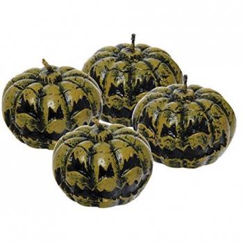 Haunted House-S7259 Pack 4 Velas Calabazas en Blister, Multicolor, única