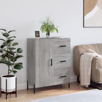 Aparador de madera de ingeniería 69,5x34x90 cm en color gris Sonoma, mueble de almacenaje para salón, buffet y armario auxiliar
