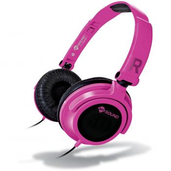 Meliconi Speak Smart - Auricular estéreo plegable con micrófono, color fucsia