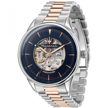 Maserati Tradizione R8823146001 Reloj Automático para Hombre con Caja de Acero de 45 mm y Correa Plateada