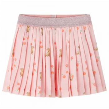 Falda Plisada Infantil Estampado de Perritos Frutas Ropa de Niños Naranja Claro 140