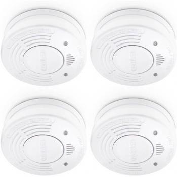 Detector de Humo Alecto SA-110 Quad con 10 Años de Batería - Pack de 4 Unidades