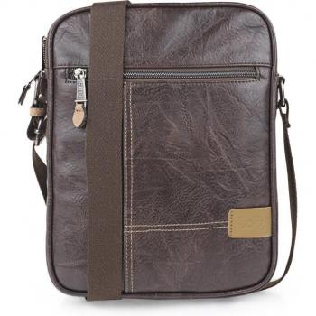 Bandolera porta Tablet Marrón de Polipiel Lois Warren