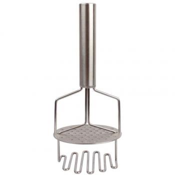ikee 2-in-1 Potato Masher, High Quality Food Grade Stainless Steel Potato Ricer for Fruits and Vegetables, Spring Loaded